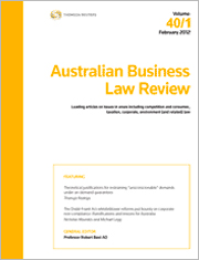 Australian Business Law Review (Checkpoint)
