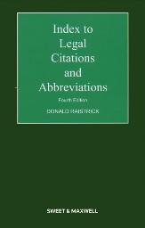 Index to Legal Citations and Abbreviations 4th edition