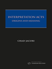 Interpretation Acts: Origins and Meanings - book + eBook