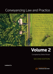 Conveyancing Law and Practice Volume 2 Second Edition
