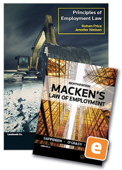 Principles of Employment 5th edition  Book + Macken's Law of Employment 8th edition eBook (Value Bundle)