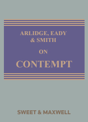 ARLIDGE EADY & SMITH ON CONTEMPT 5E MAINWORK+SUPPLEMENT