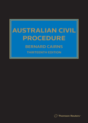 Australian Civil Procedure 13th Edition